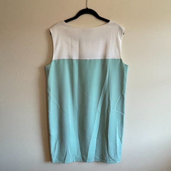 DKNY Color Block Scoop Neck Sleeveless Paneled Dress Large - Picture 3 of 9